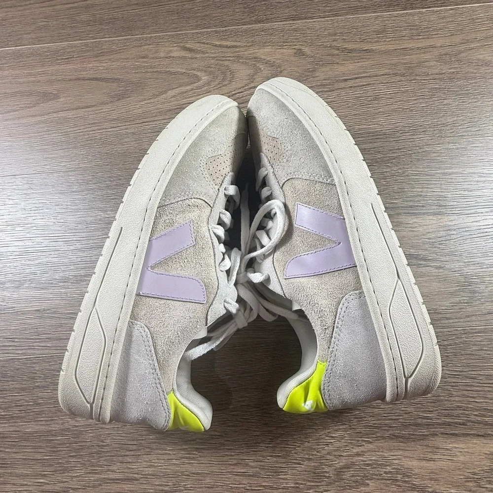 Veja V-10 Suede Multicolor Sable Sneakers Lifestyle Casual Laces Size 11 Low Top - Picture 12 of 16